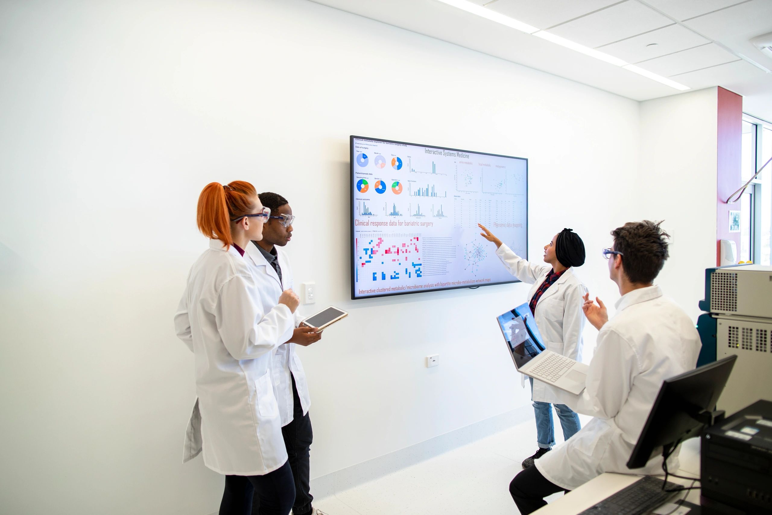 Medical professionals collaborating in a clinical setting