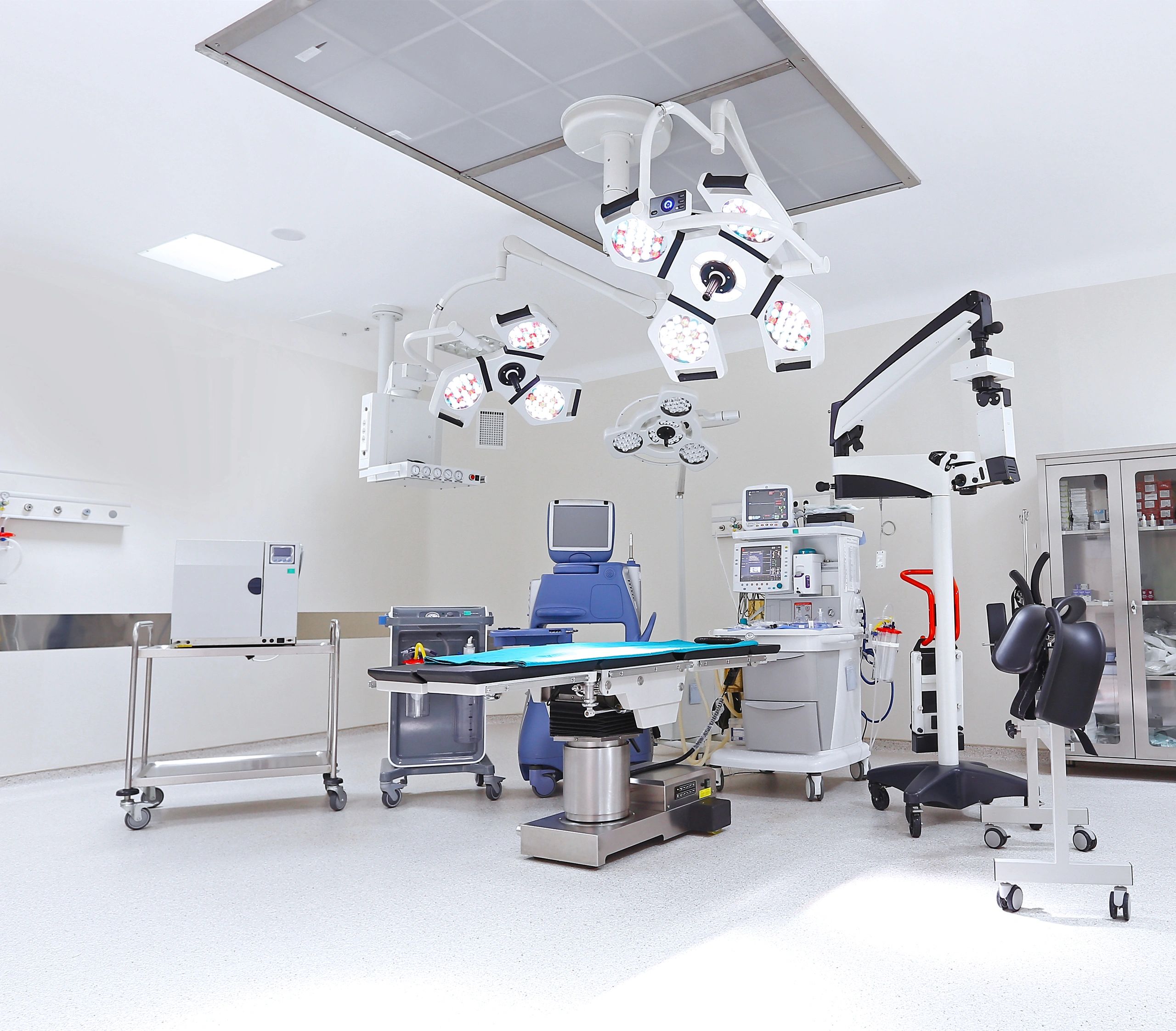 Operating room with professional medical equipment